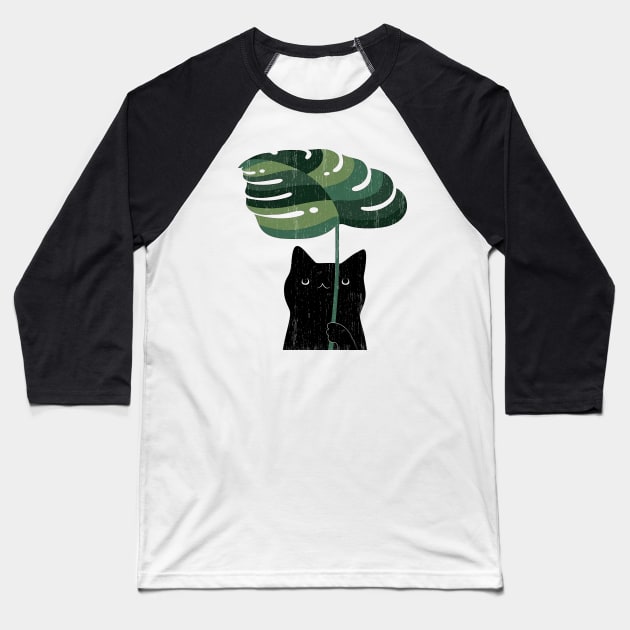 Monstera Leaves Baseball T-Shirt by Number 17 Paint